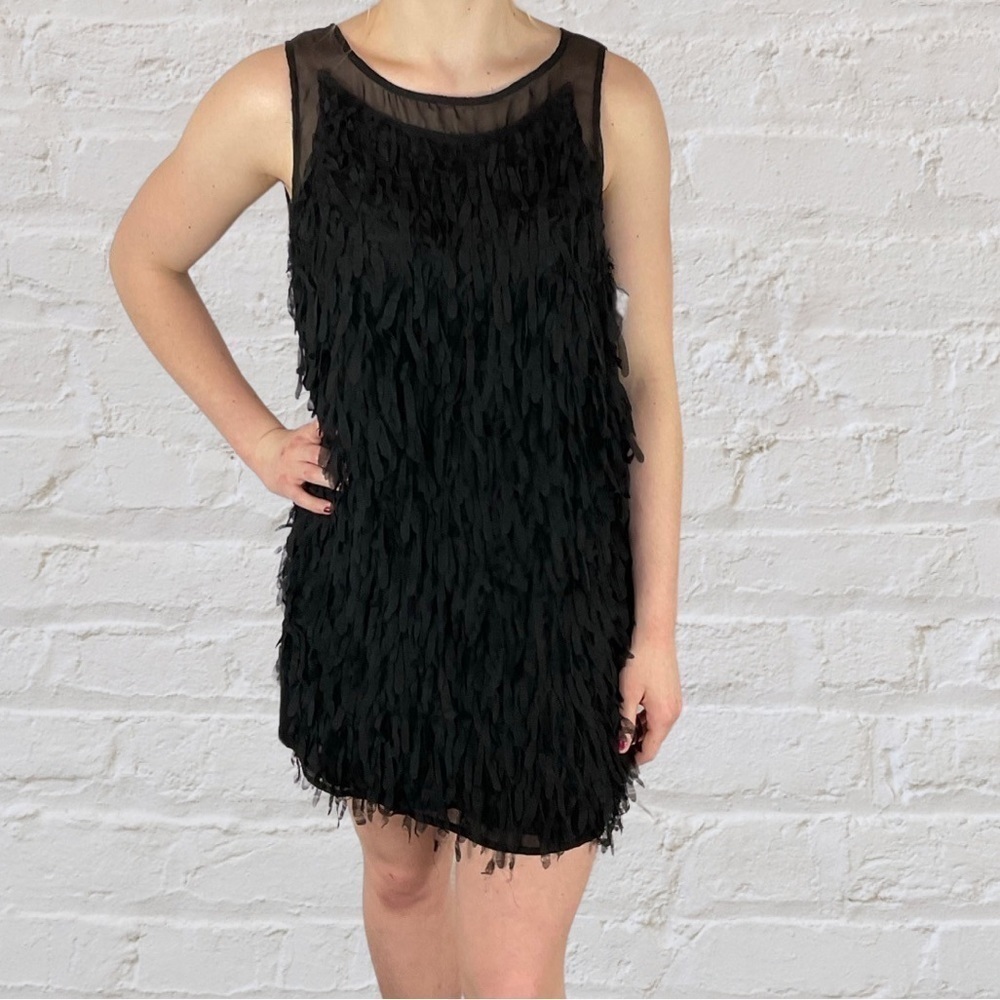 Romeo & Juliet amazing black fun cotton dress with fun fringe